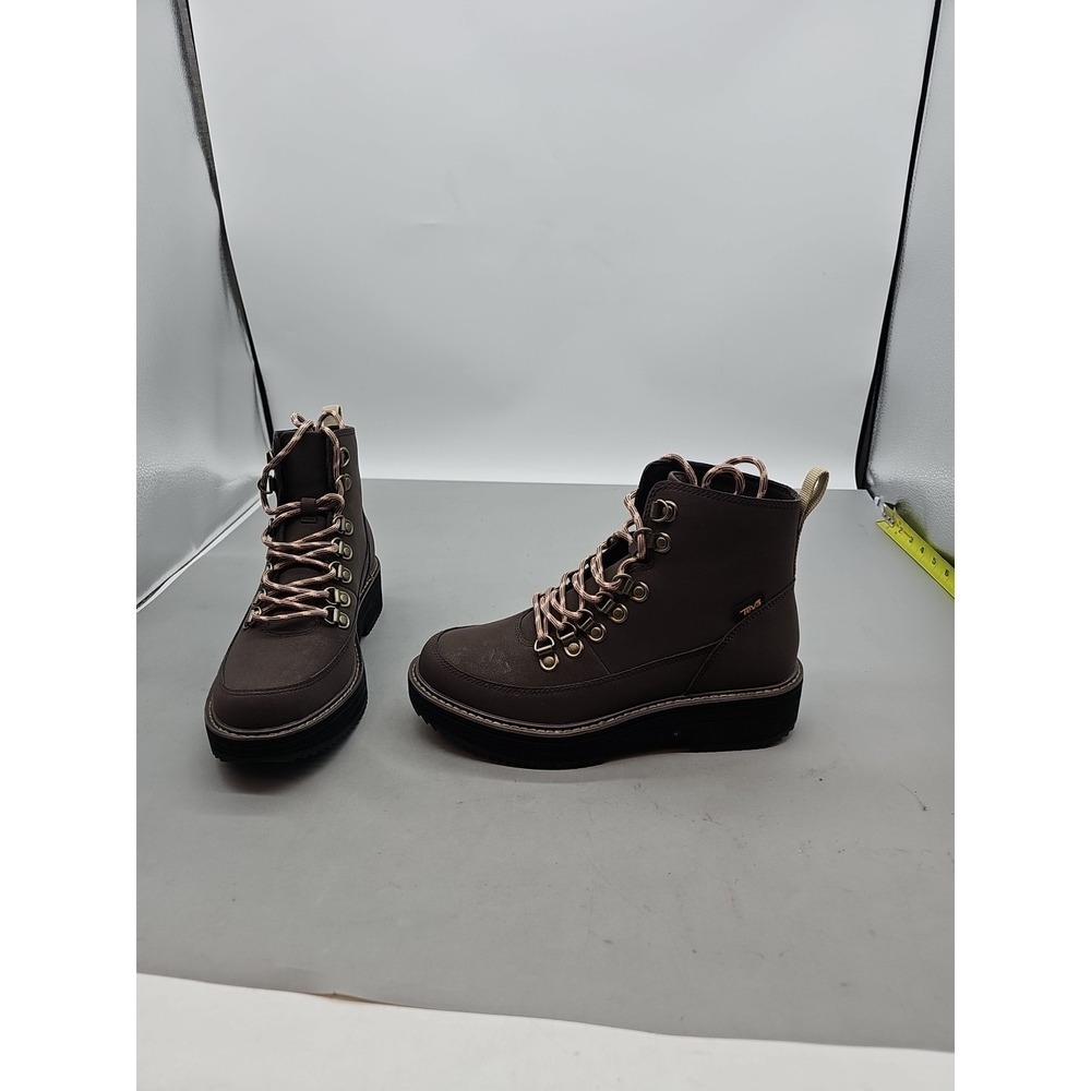 Teva Women's Midform Boots Leather Lace Up Combat 1123510 Size 6 New
